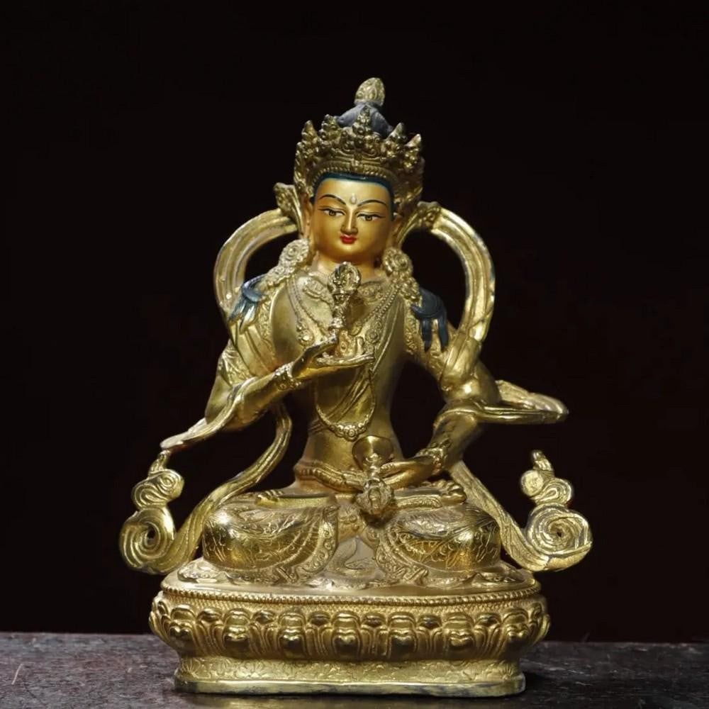 Gilded Copper Vajra Buddha Statue (1 of 7)