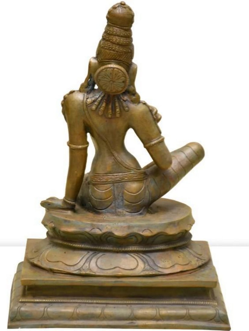 Sitting Devi Uma Panchaloha Bronze - 3
