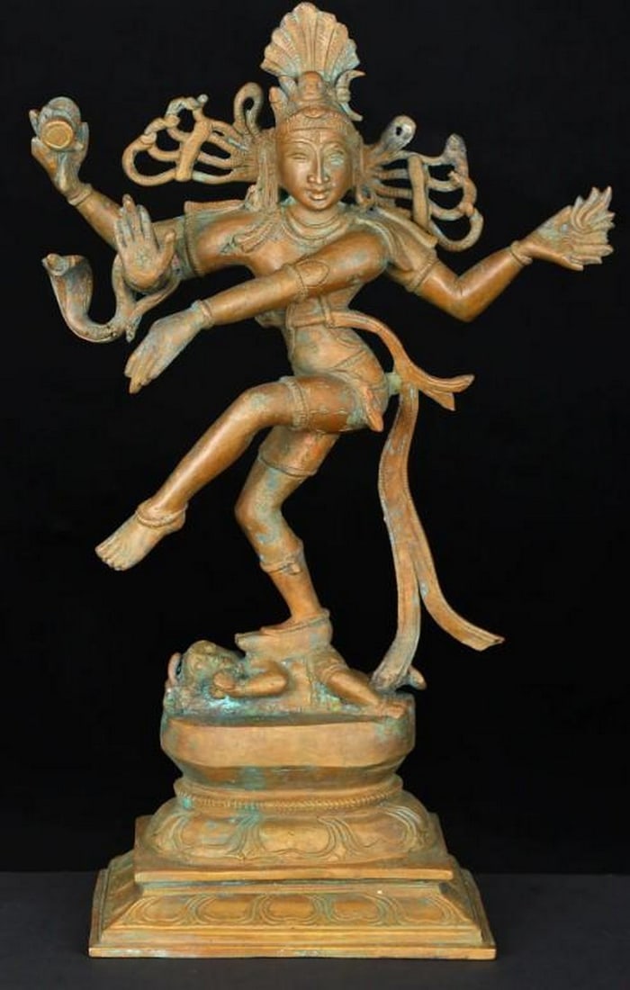 12" Radiant Nataraja Dancing Lord Shiva Bronze Statue (1 of 4)