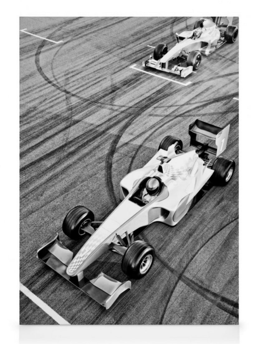 Race Car Burnouts Canvas Reproduction - 50cm x 70cm (1 of 2)