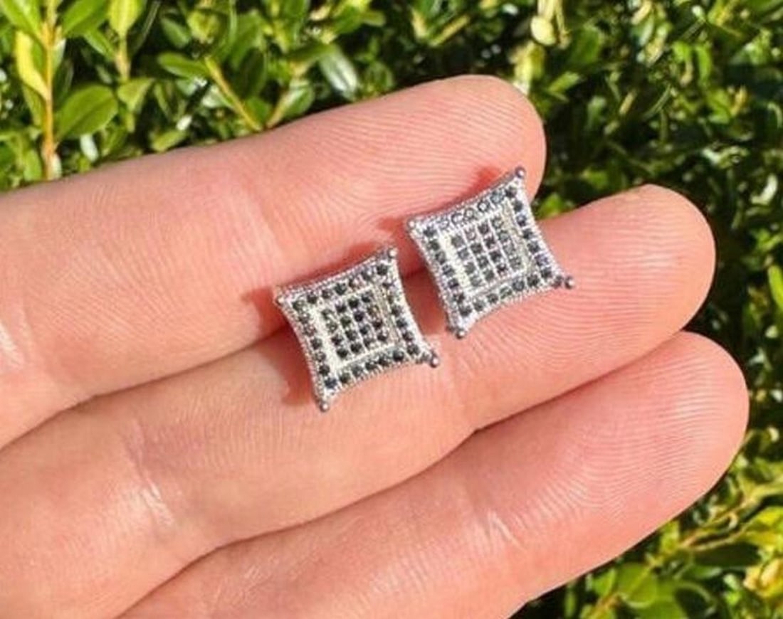 Black Moissanite 925 Sterling Silver Kite Earrings: Black Moissanite 925 Sterling Silver Kite Earrings Whether you're dressing up for a special event or adding a touch of sophistication to your daily ensemble, these earrings are the perfect