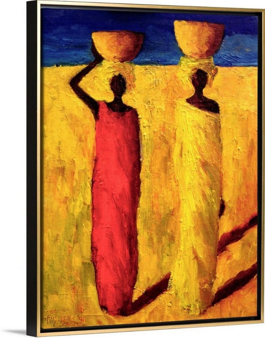 Calabash Girls, 1991 Wall Art Canvas Reproduction by Tilly Willis: Calabash Girls, 1991 Wall Art Canvas Reproduction by Tilly Willis Enhance your space with the vibrant beauty of "Calabash Girls, 1991" by Tilly Willis, exquisitely reproduced on high-quality