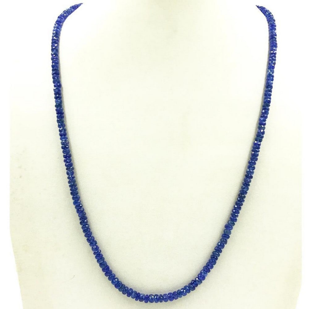 Single Strand Sapphire Faceted Large Bead Necklace (1 of 3)