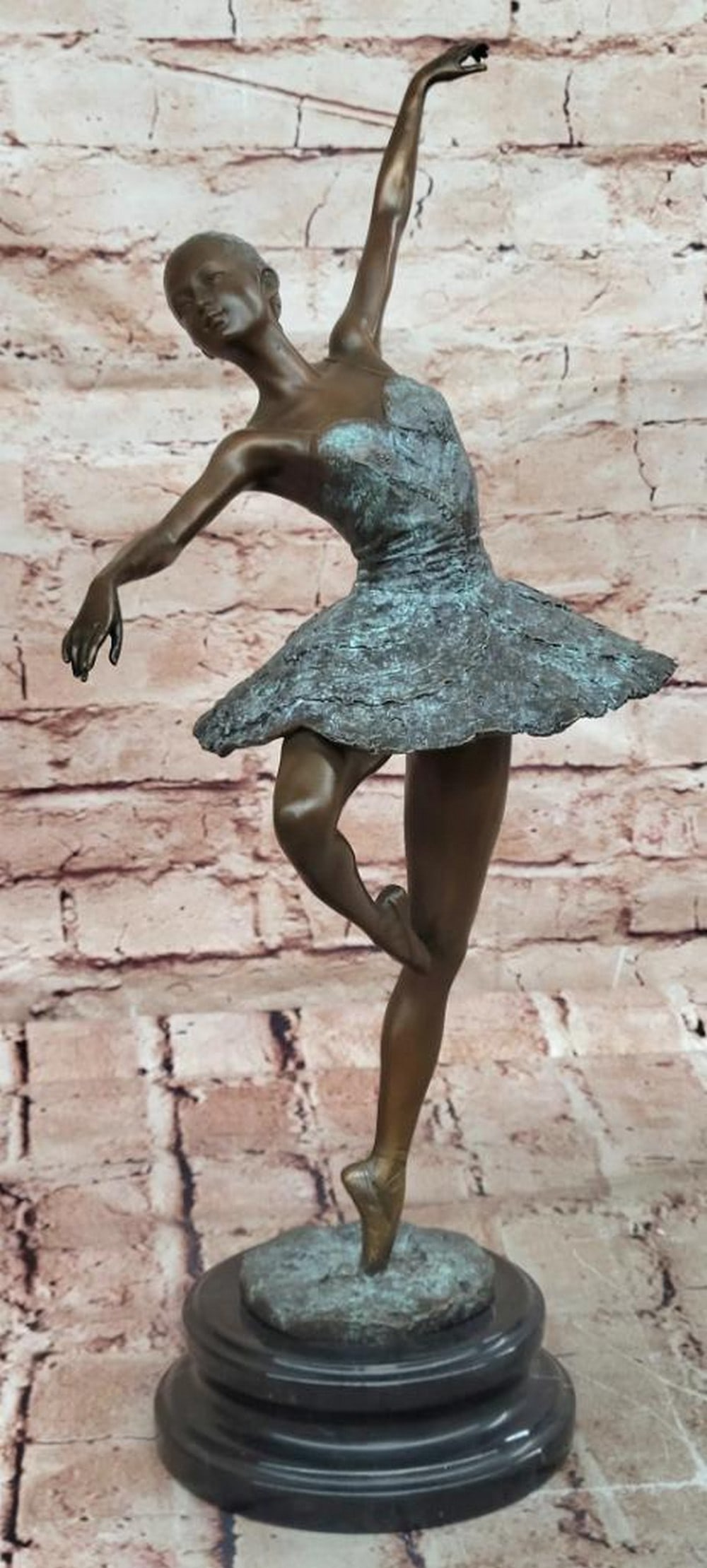 Art Deco Ballerina" Original Bronze Sculpture by Milo – 17" x 12: "Art Deco Ballerina" Original Bronze Sculpture by Milo – 17" x 12" This original bronze sculpture by Milo captures the elegance, rhythm, and poise of a ballerina in graceful motion.