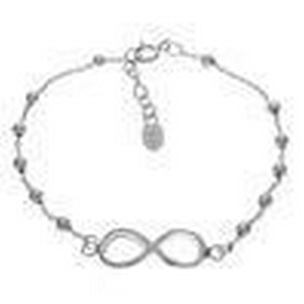 Unique Sterling Silver Infinity Bead Bracelet: Up For Auction Is A Ladies Unique Sterling Silver Infinity Bead Bracelet. This Is A Simple And Elegant Piece That Will Dress Up Any Outfit. View Photos for Further Details.