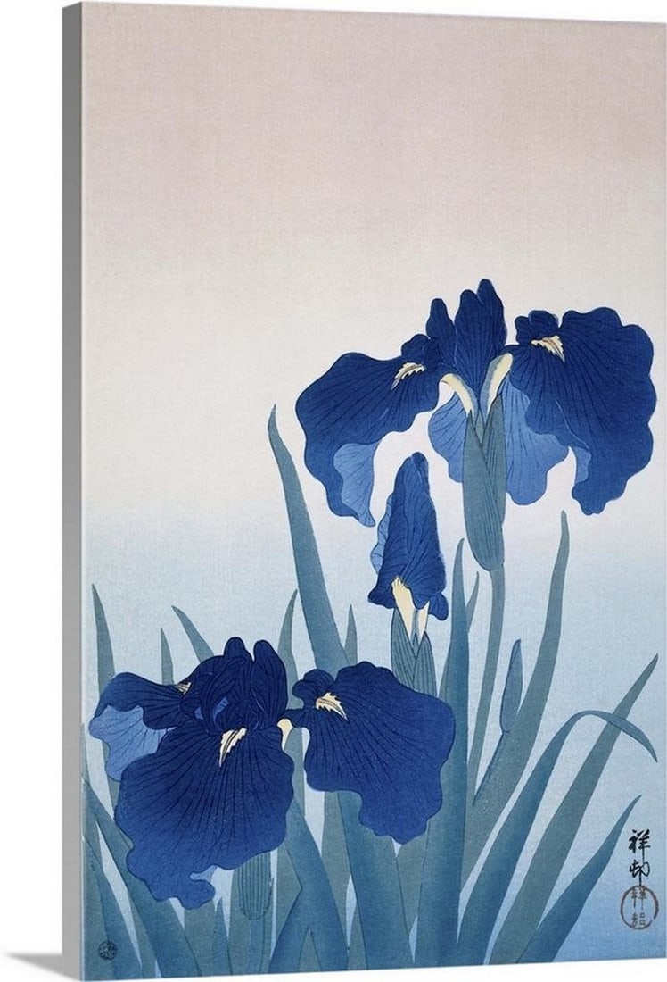 Irises – Canvas Reproduction by Ohara Koson and Watanabe Shozaburo (1 of 2)