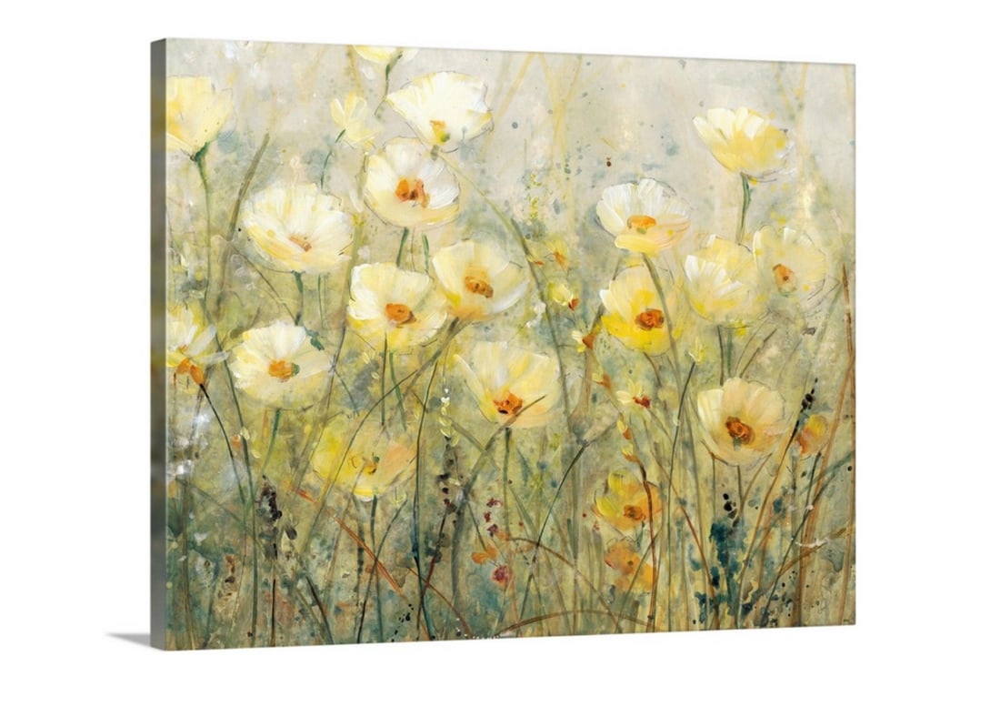 Summer in Bloom I Canvas Reproduction by Tim O' Toole: Summer in Bloom I Canvas Reproduction by Tim O' Toole Contemporary painting of several yellow flowers growing in a field. About the Artist: Tim O' Toole "The best thing about