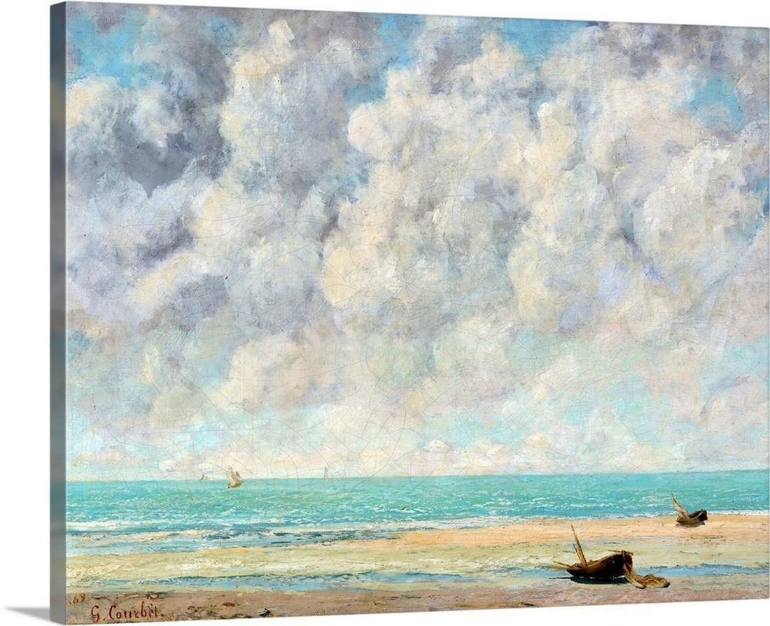 The Calm Sea By Gustave Courbet Canvas Reproduction: The Calm Sea By Gustave Courbet Canvas Reproduction Gustave Courbet (1819 - 1877) was a renowned French artist during the 19th century Realist movement. He was dedicated to presenting his