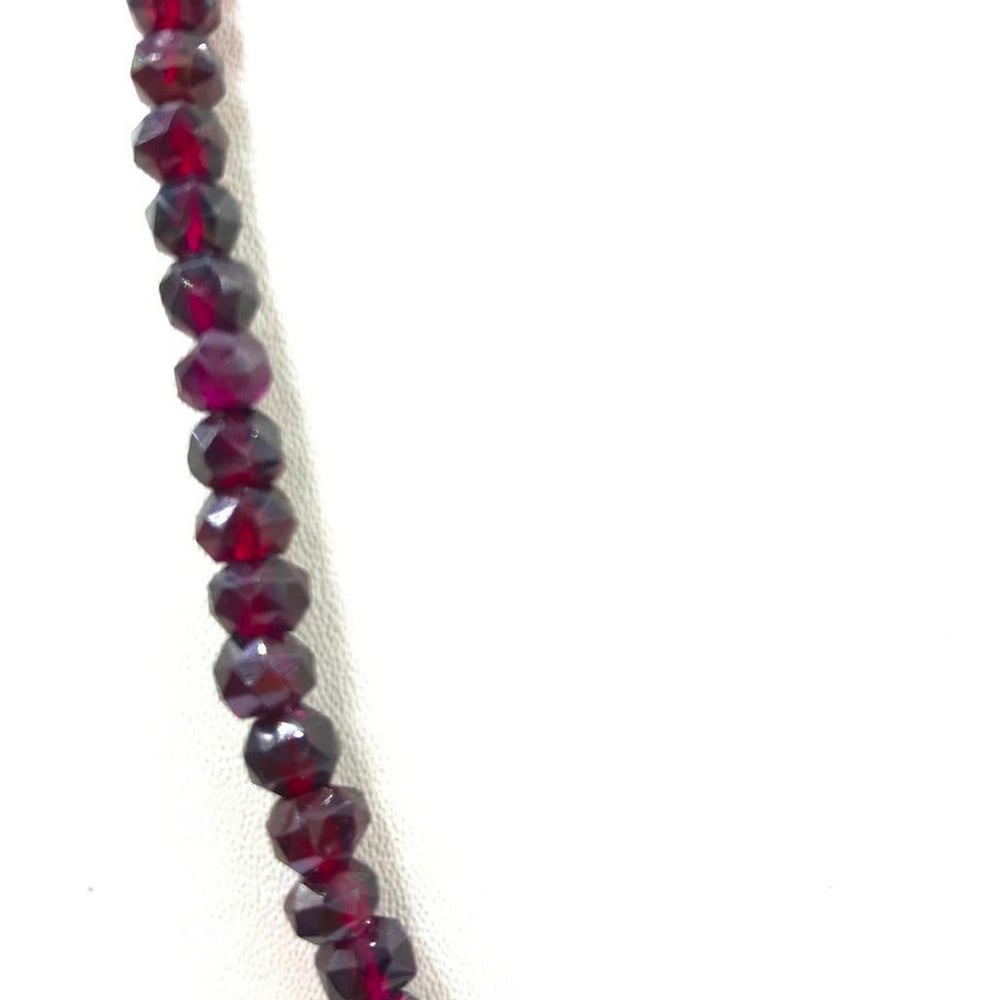 Garnet faceted beads string - 2