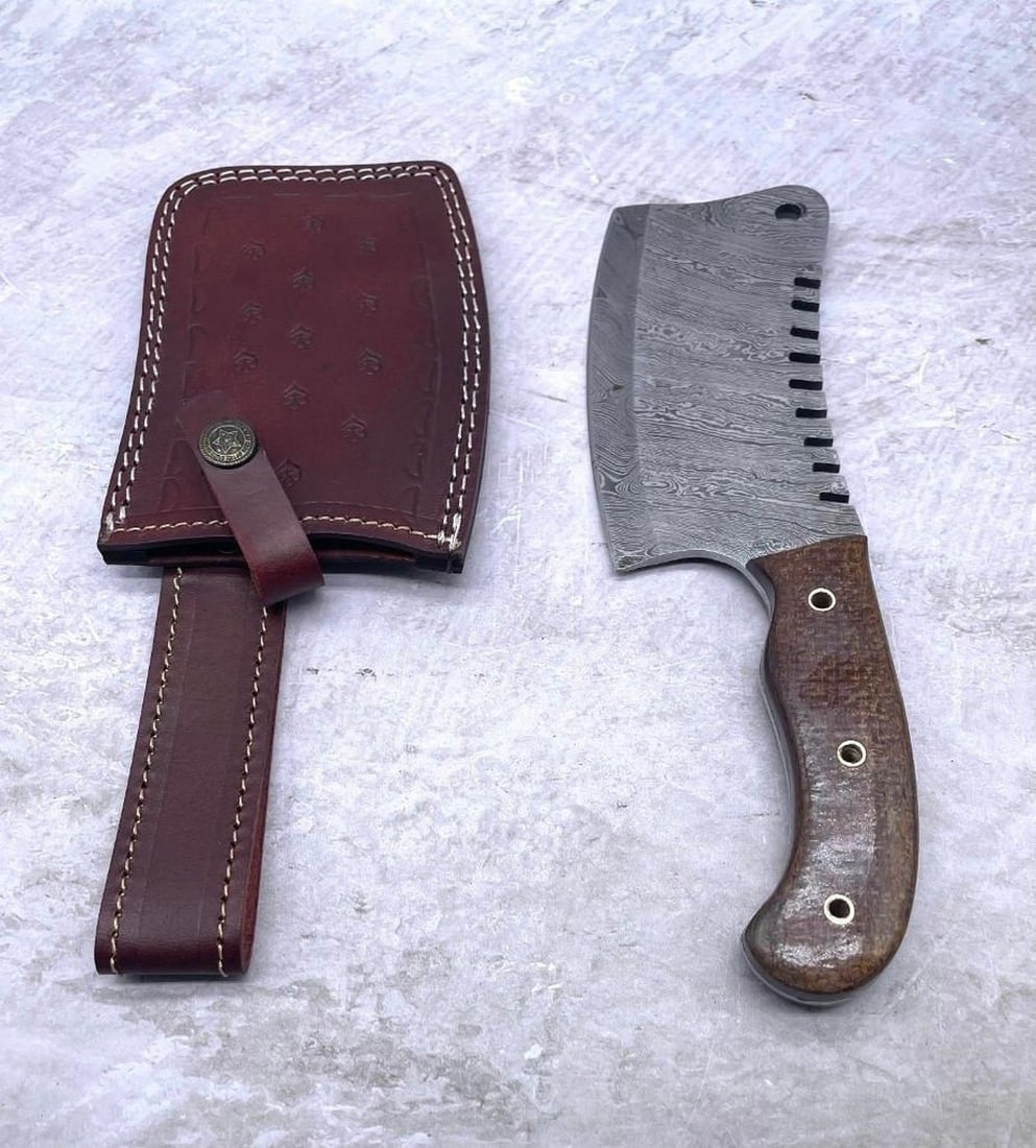 11" *STUNNING* Damascus Cleaver - 6