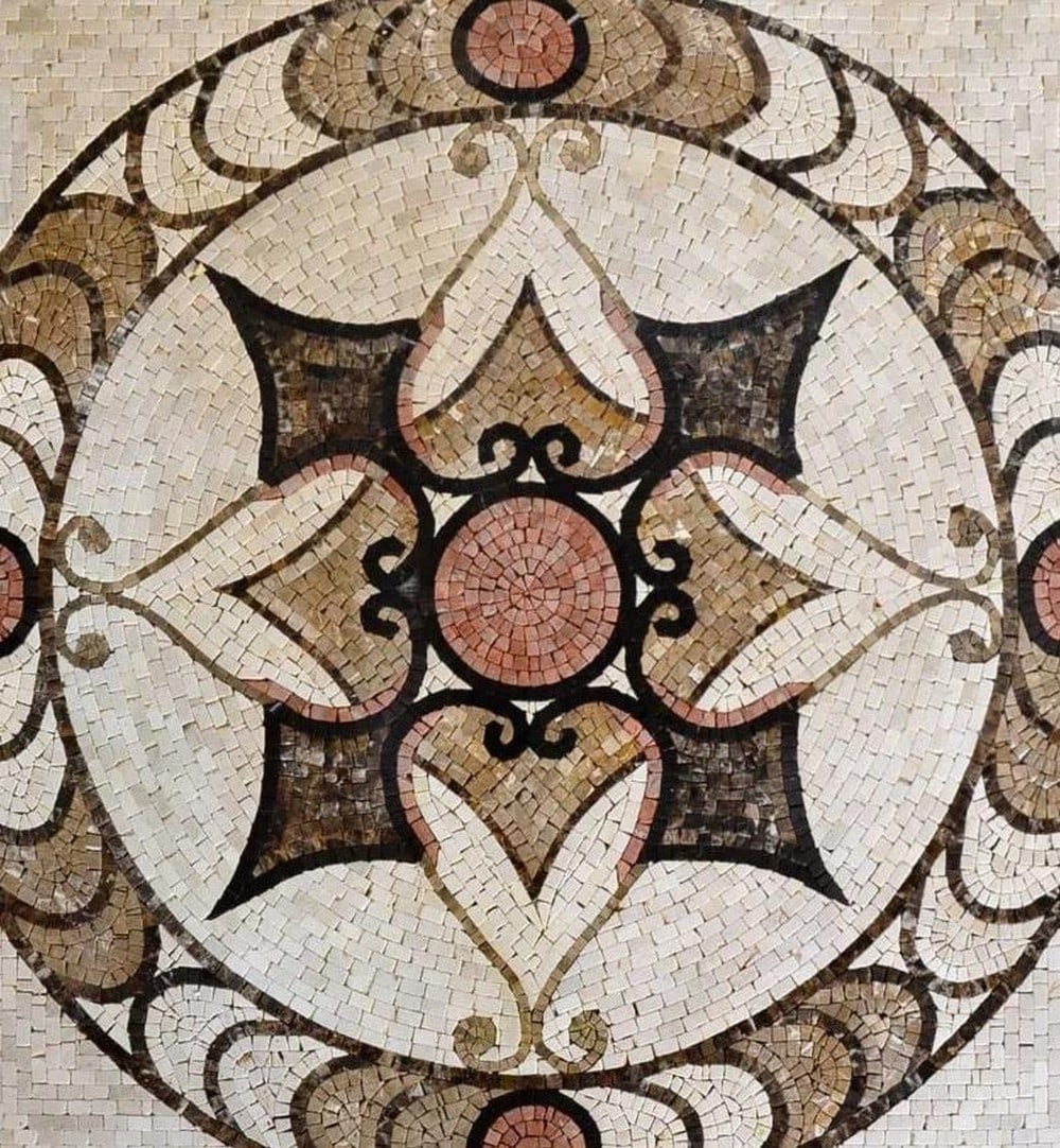 Nara Arabesque Marble Mosaic Panel - 2