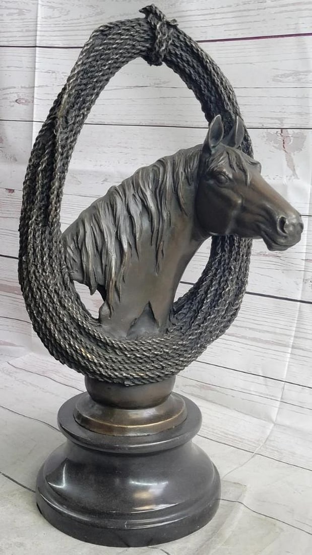 Energetic Horse Bust - Original Bronze Sculpture Signed by Milo - 17" x 8" (1 of 6)