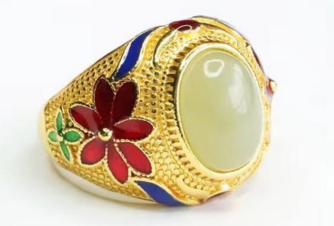 Harmony White Jade Ring - 2