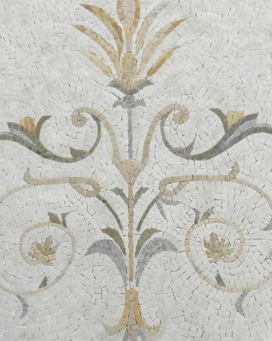 Abstract Pattern Marble Mosaic Tile Art - 2