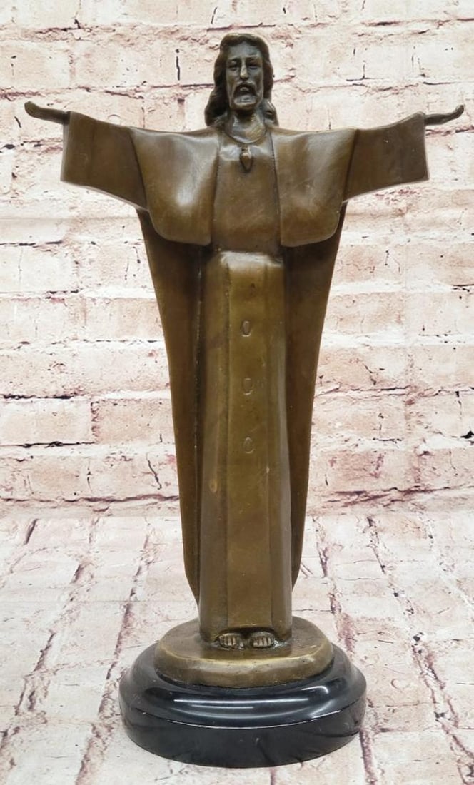 Christ the Redeemer Original Bronze Statue, Rio de Janeiro, Brazil - 13" x 8" (1 of 6)