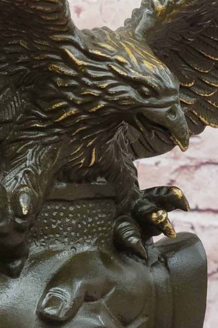 Bronze Eagle and Handshake Statue - 4
