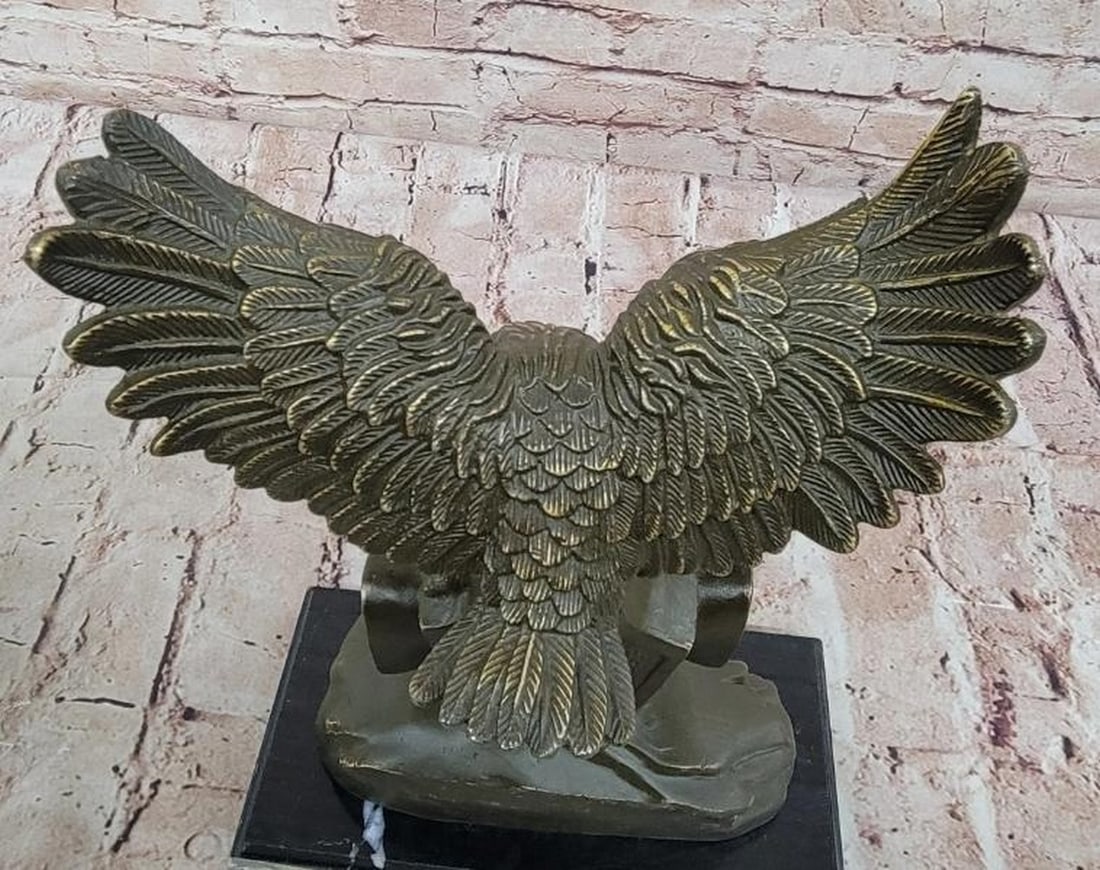 Bronze Eagle and Handshake Statue - 5