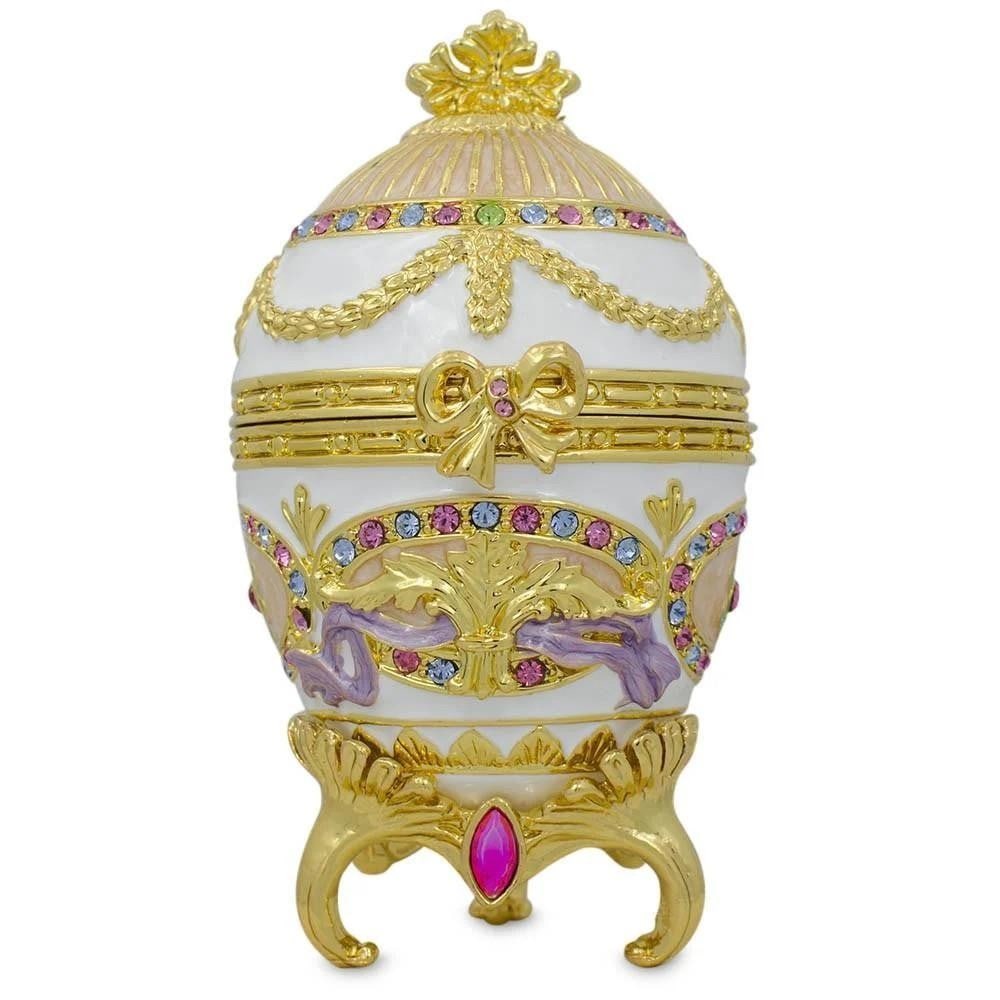 Inspired 1903 Bonbonniere Imperial Metal Royal Easter Egg (1 of 4)