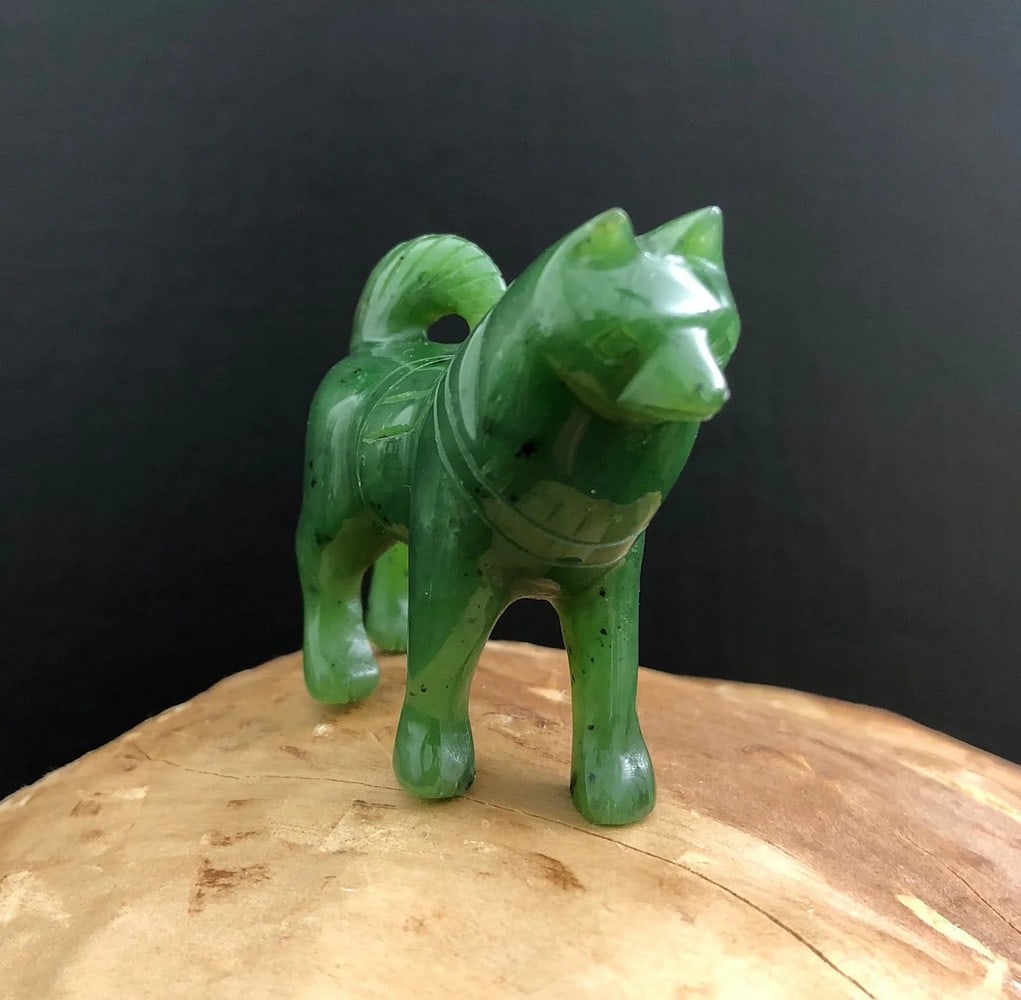 Canadian Nephrite Husky Jade Statue (1 of 4)