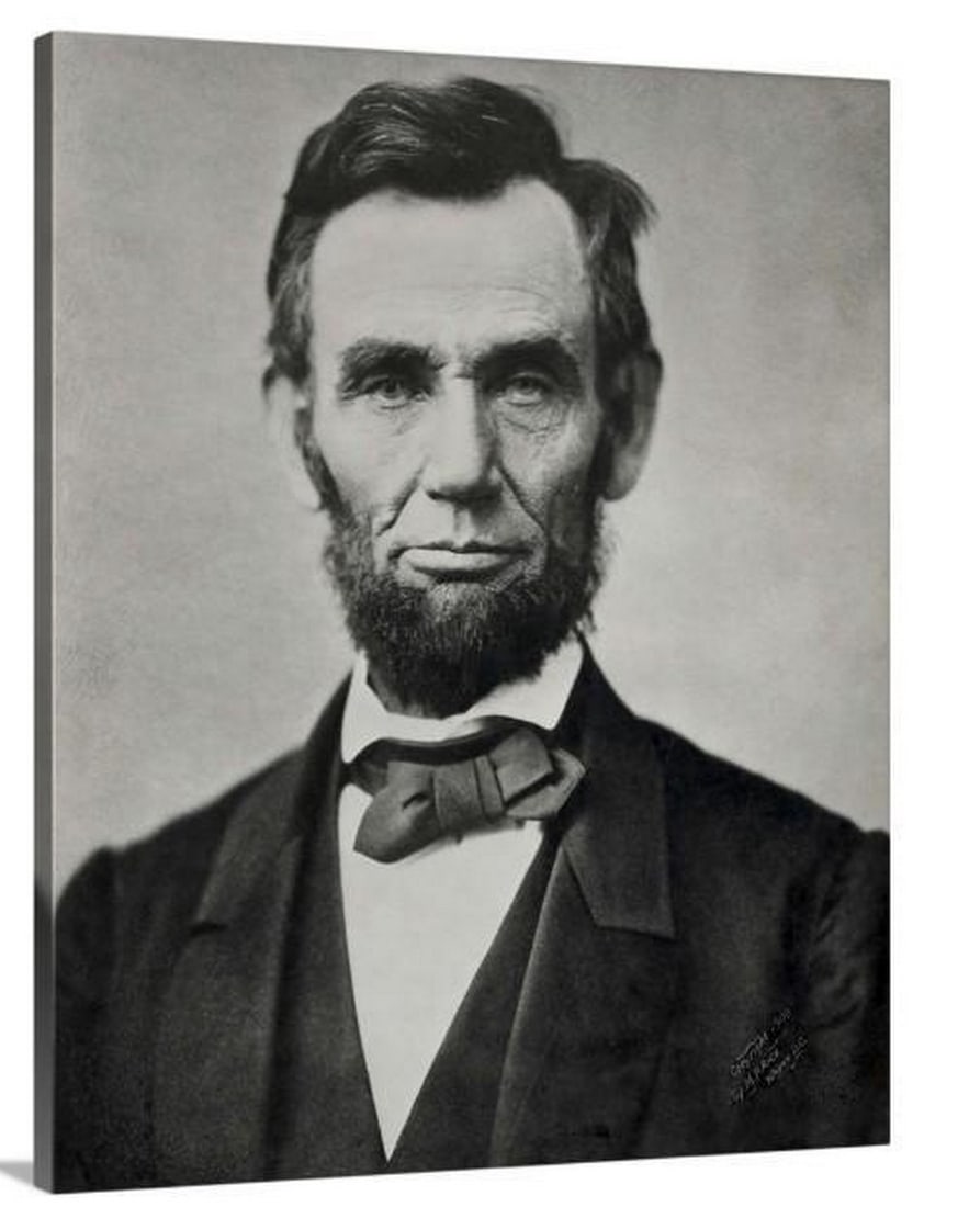 Abraham Lincoln Portrait Stretched Canvas Print: Abraham Lincoln Portrait Stretched Canvas Print Honor the legacy of one of America’s most revered leaders with this striking stretched canvas print of Abraham Lincoln. Capturing the timeless dignit