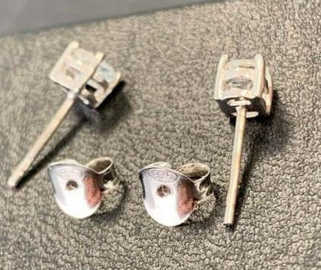 Sterling Silver Stud Earrings - 5
