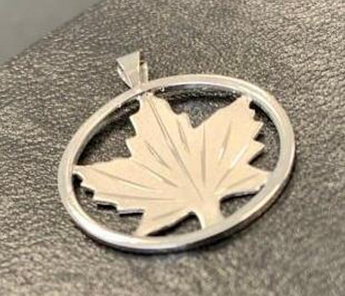 Sterling Silver Maple Leaf Pendant - 2