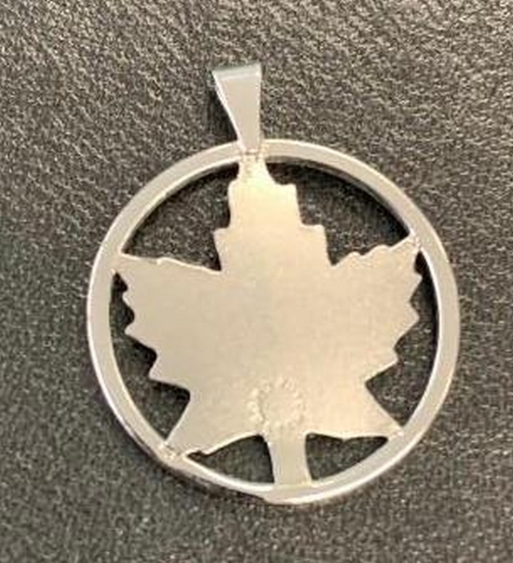Sterling Silver Maple Leaf Pendant - 3