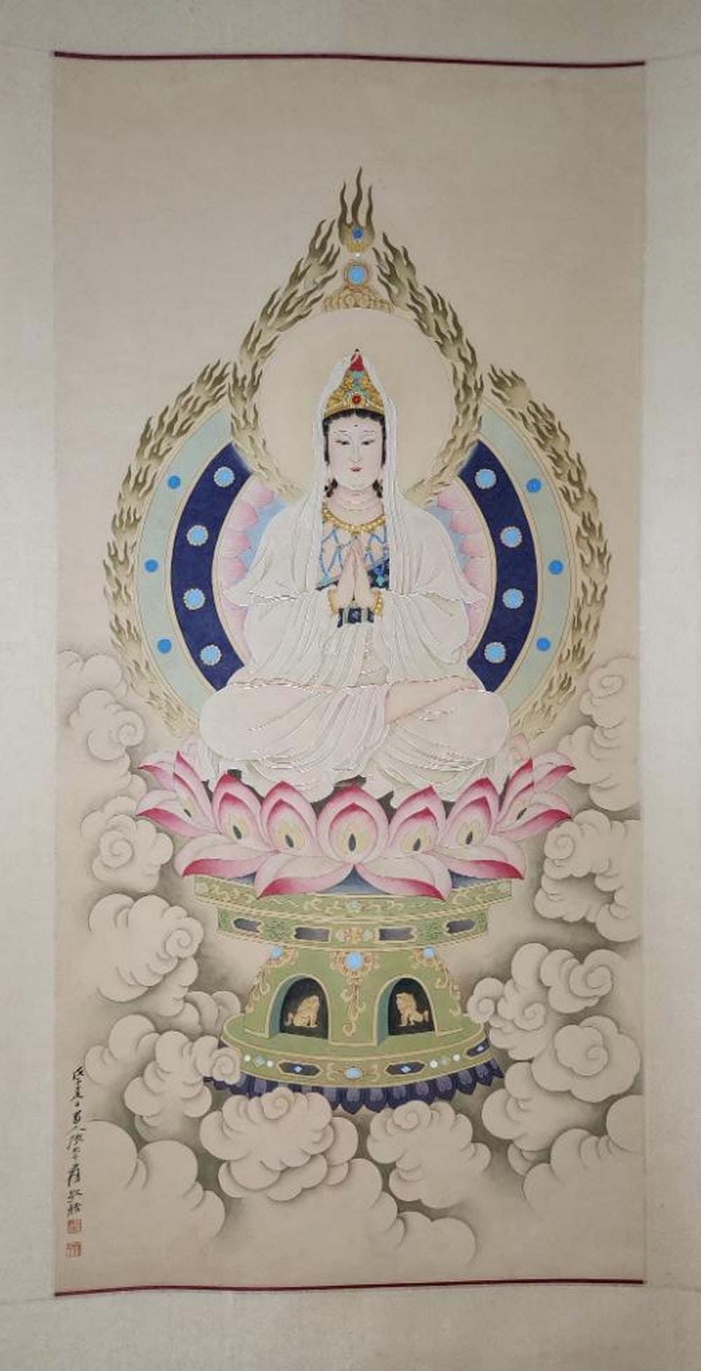 Divine Compassion Handpainted Inspired Scroll - 2