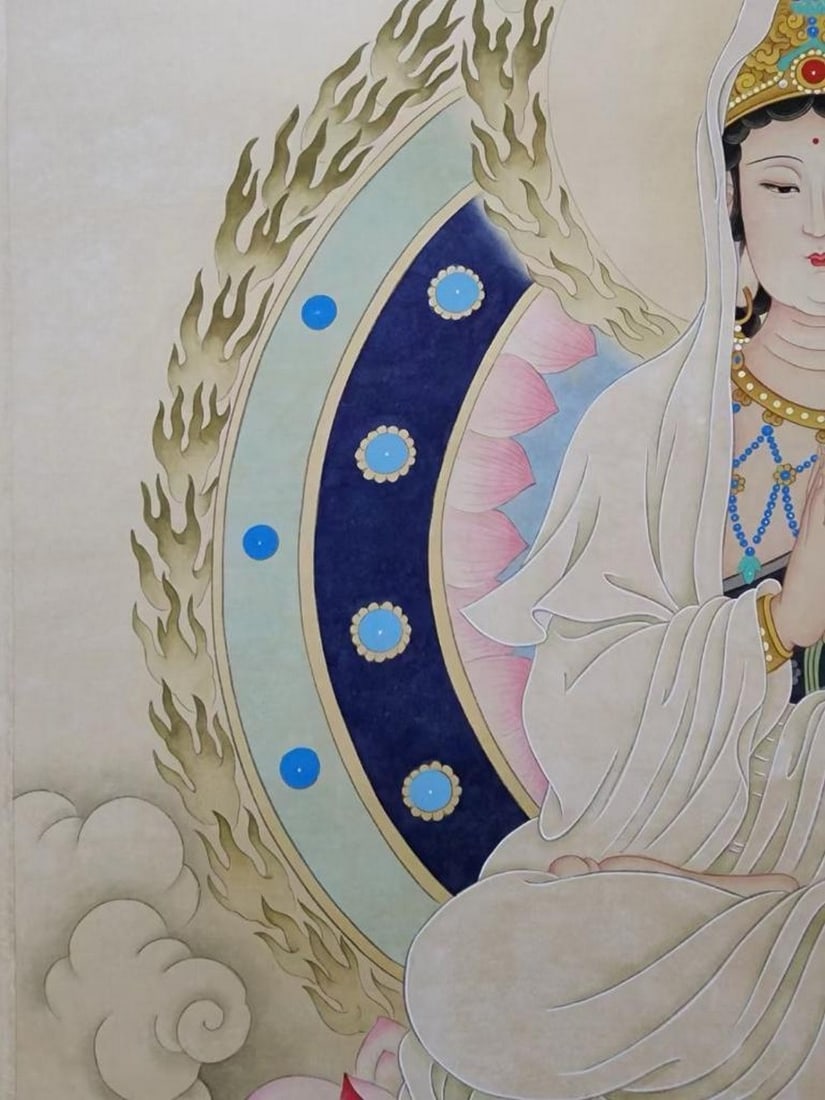 Divine Compassion Handpainted Inspired Scroll - 4