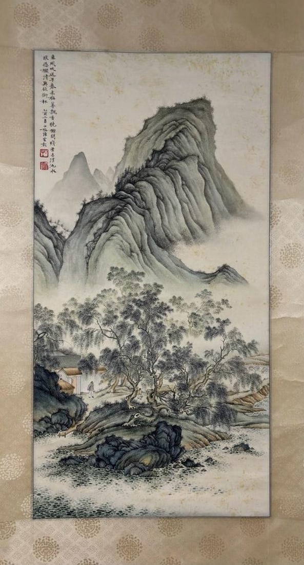 Hand-Painted Landscape Scroll - 2