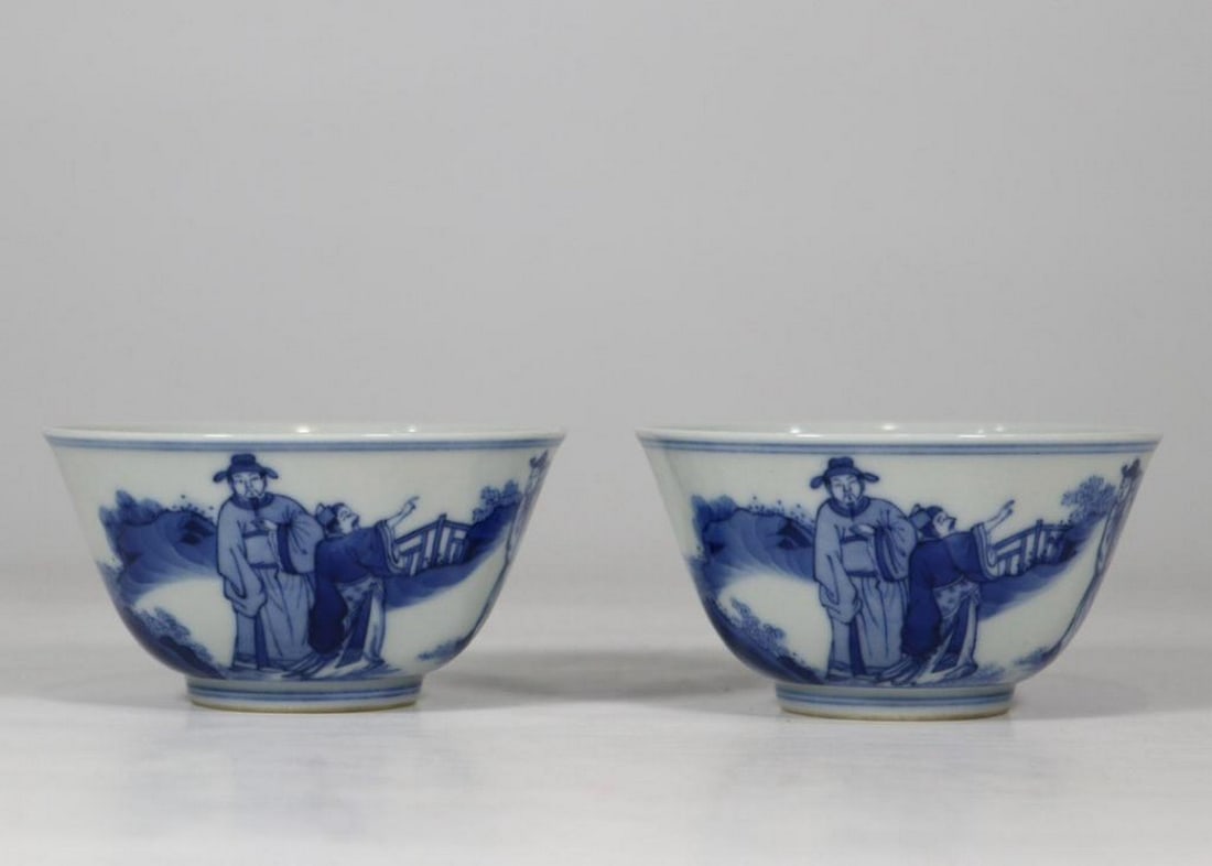 Pair Of Qing Kangxi-Inspired Storytelling Cups (1 of 9)