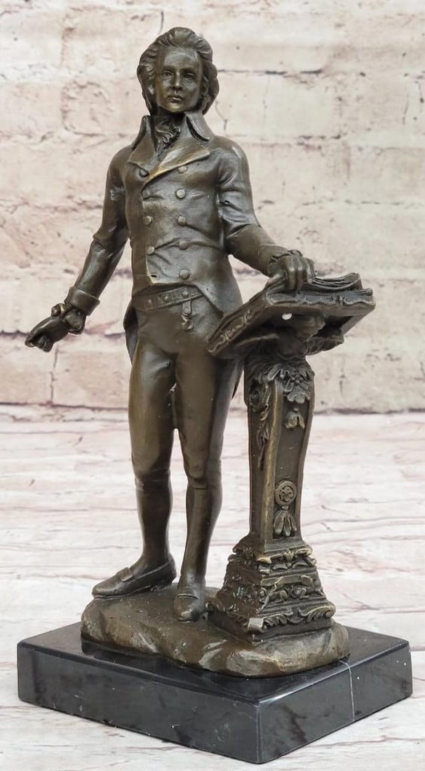 Thomas Jefferson Bronze Statue by Milo - 8.5" x 4": Thomas Jefferson Bronze Statue by Milo - 8.5" x 4" Exuding timeless elegance, this classically styled statue of Thomas Jefferson is a distinguished addition to any decor. Crafted from 100% ac