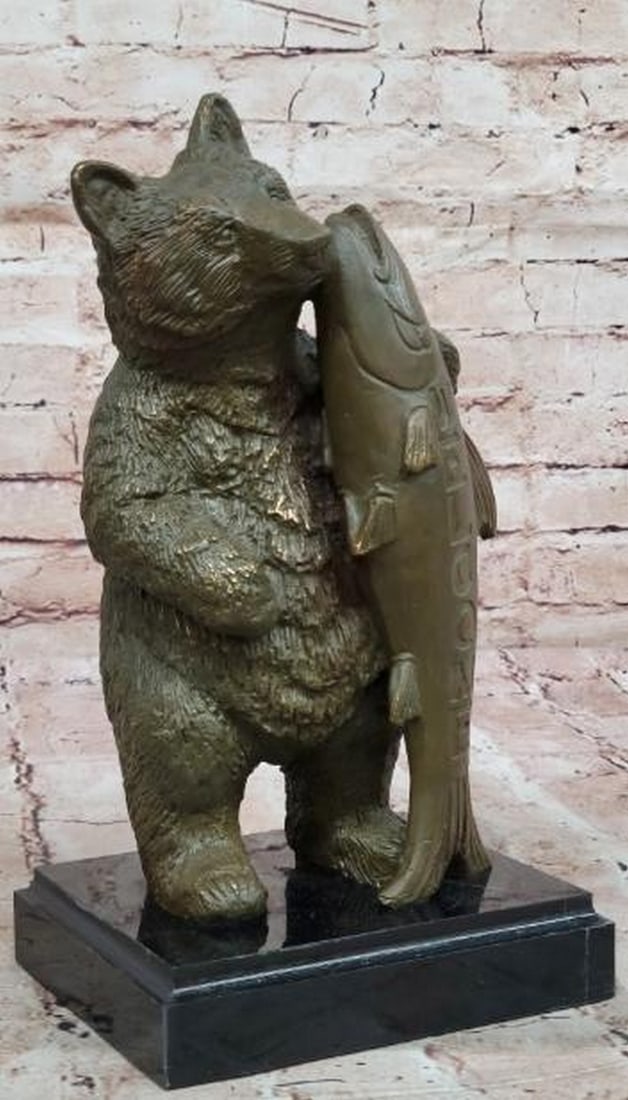 Bronze Bear Welcome Statue - 2