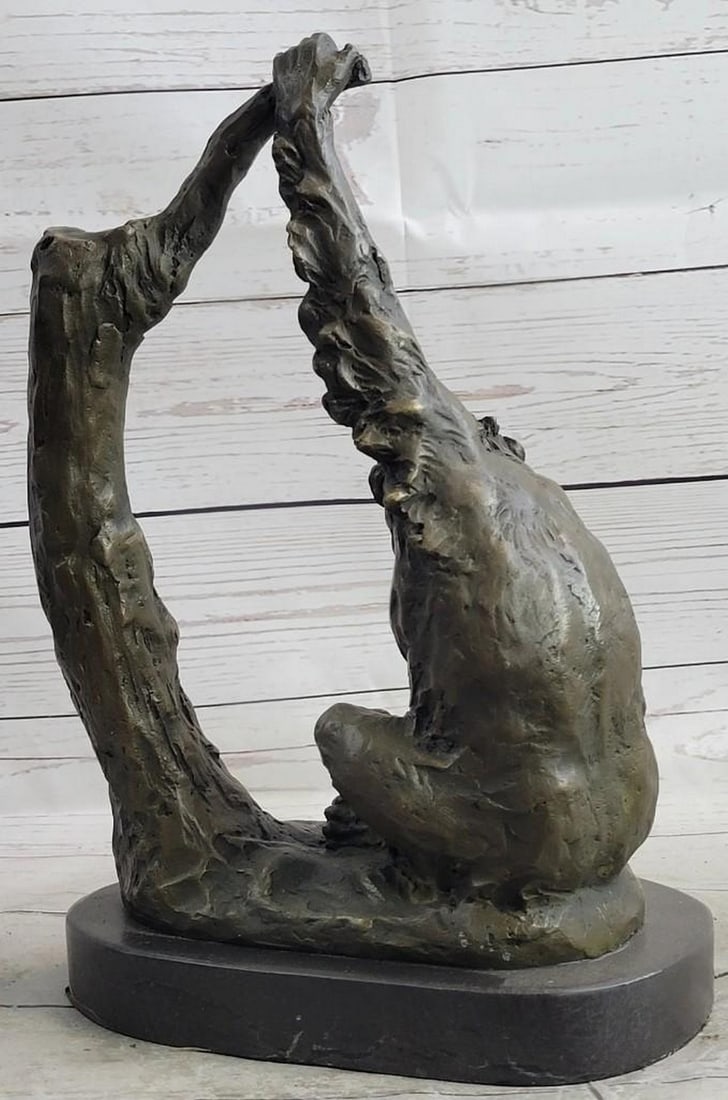 Hanging Monkey Bronze Sculpture - 5