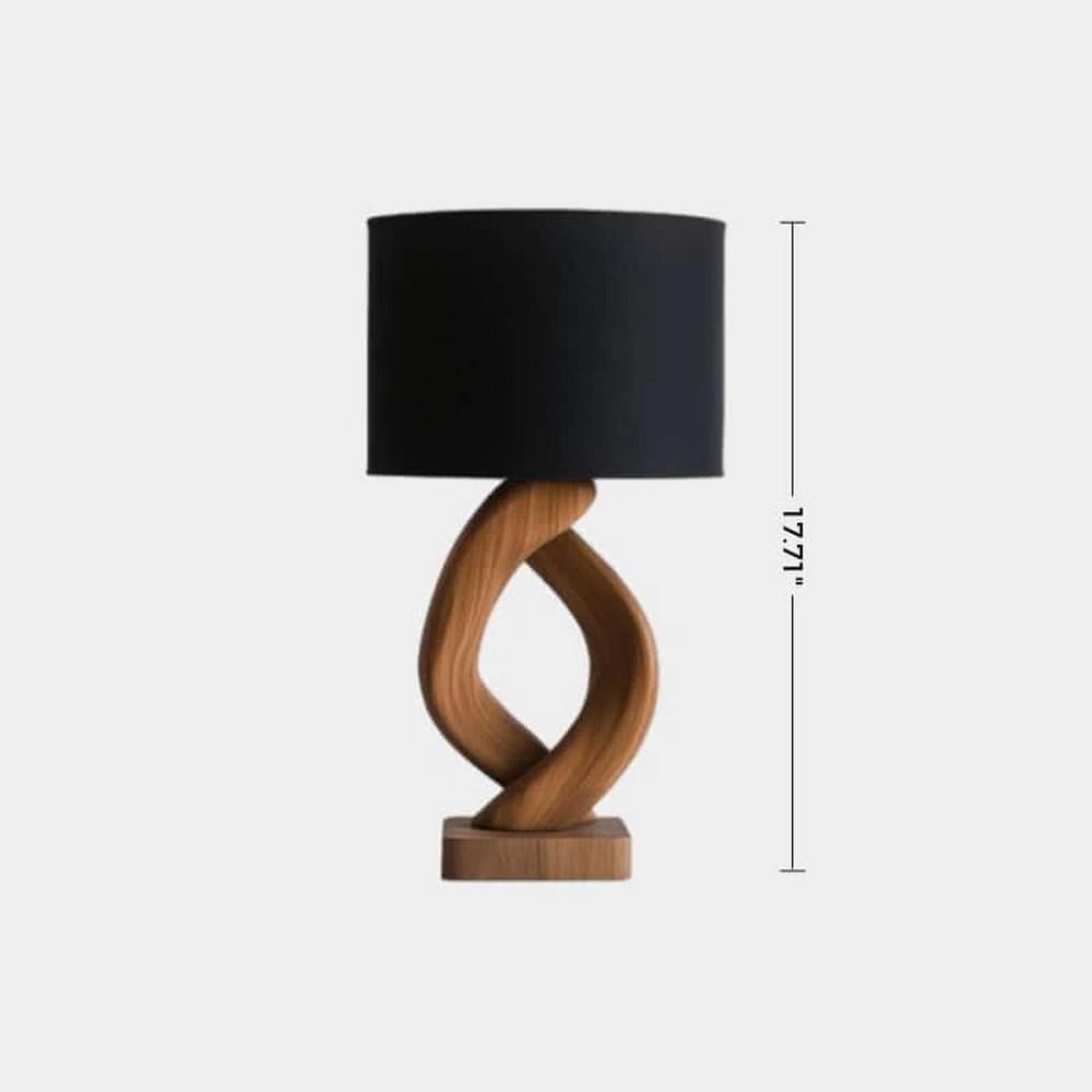 Twisted Loop Wooden Table Lamp - 3