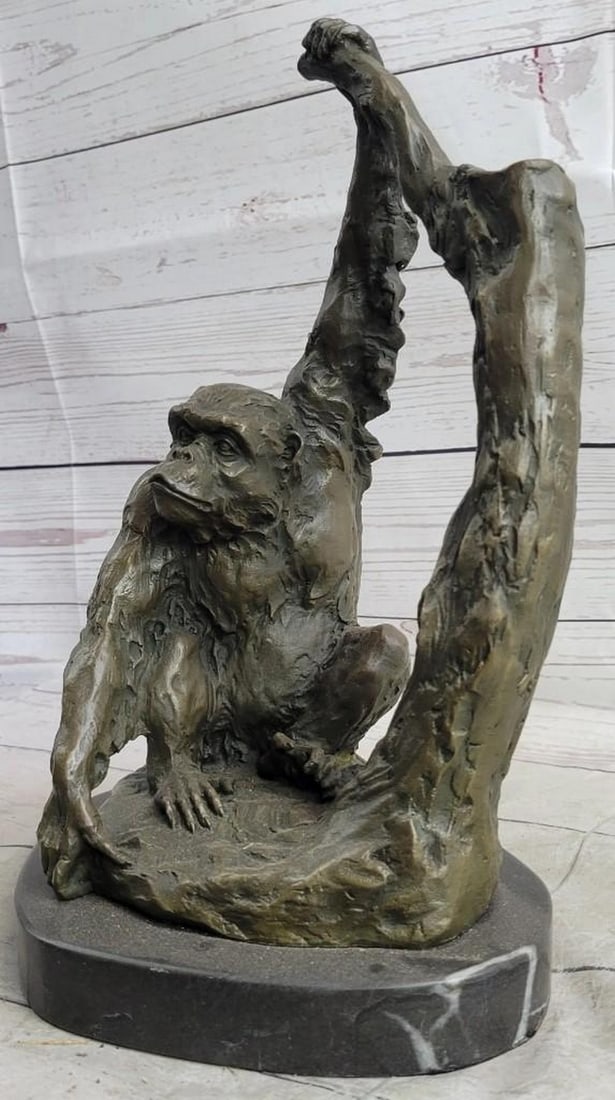 Hanging Monkey Bronze Sculpture - 2