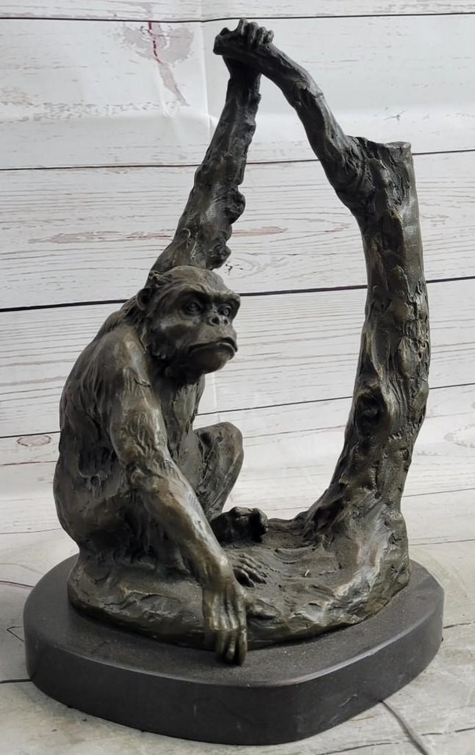 Hanging Monkey Bronze Sculpture - 3