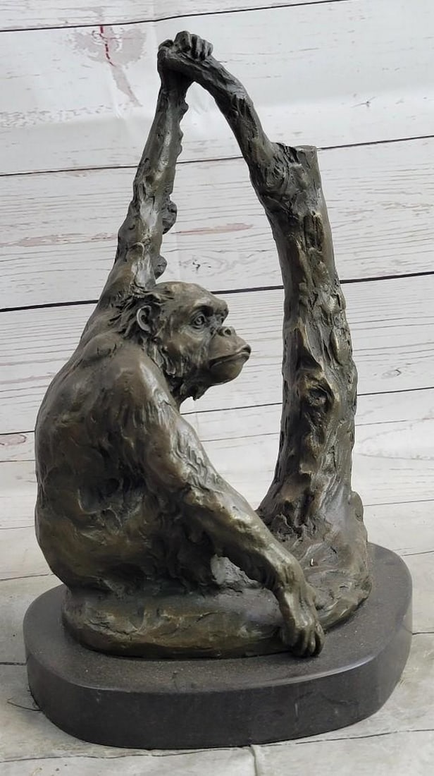 Hanging Monkey Bronze Sculpture - 4
