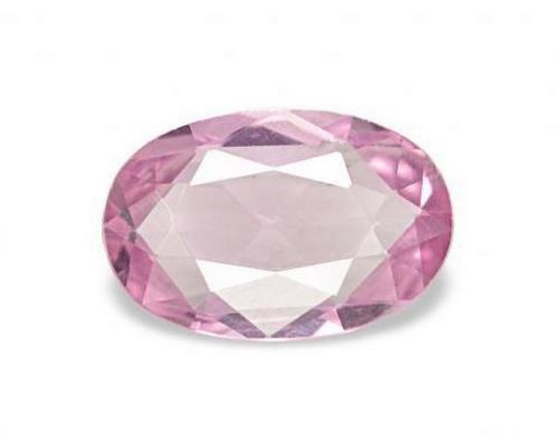 0.48 ct Natural Bubblegum Pink Sapphire, Oval Cut, VVS, Tanzania: 0.48 ct Natural Bubblegum Pink Sapphire, Oval Cut, VVS, Tanzania Natural sapphire gemstone weighing 0.48 ct, cut in an oval facet shape with a bubblegum pink color. The gem measures 6.15 x 4.07 x 1.98