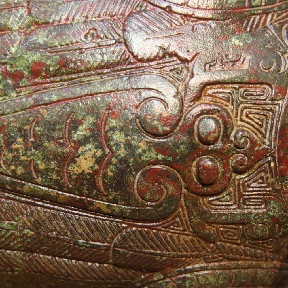 Bronze Human-Face Bird Statue - 5