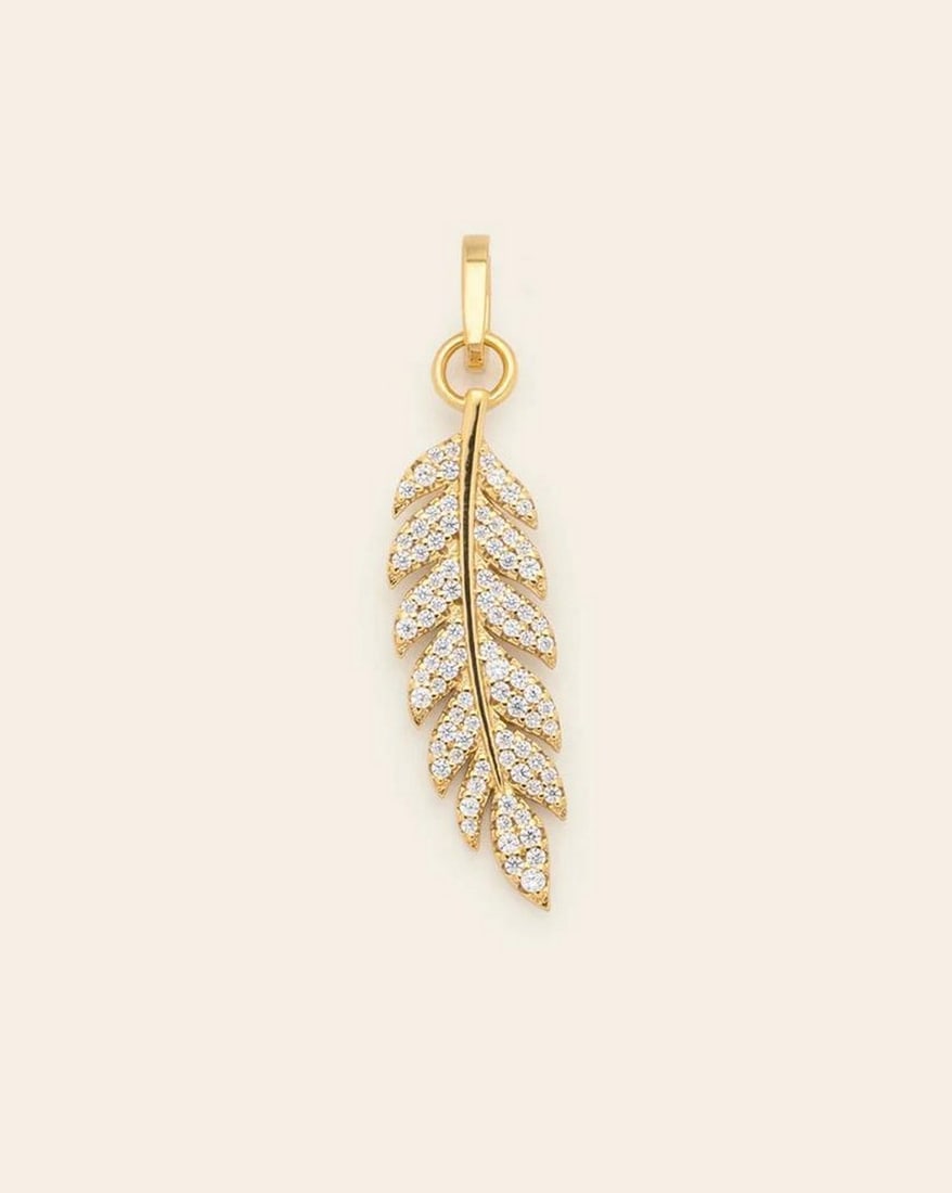 Golden Leaf Charm - 2