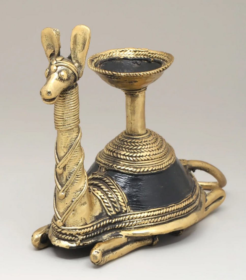 Brass Camel Statue with Candle Stand – Dhokra Art (1 of 5)