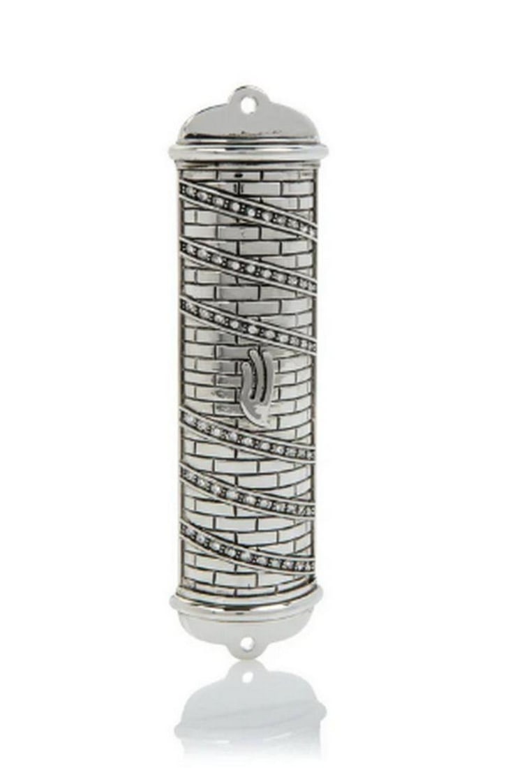 Silver Modern Mezuzah: Silver Modern Mezuzah Add a refined sense of tradition to your doorway with the Silver Modern Mezuzah — where minimalist design meets timeless Jewish heritage. This mezuzah features a sleek brushed