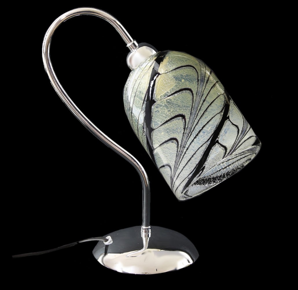 Murano Glass Twister Table Lamp: Murano Glass Twister Table Lamp Handcrafted Murano glass table lamp with a single light and an artistic glass cup holder. The elegant cup adds a touch of sophistication, while the lamp brings a distin
