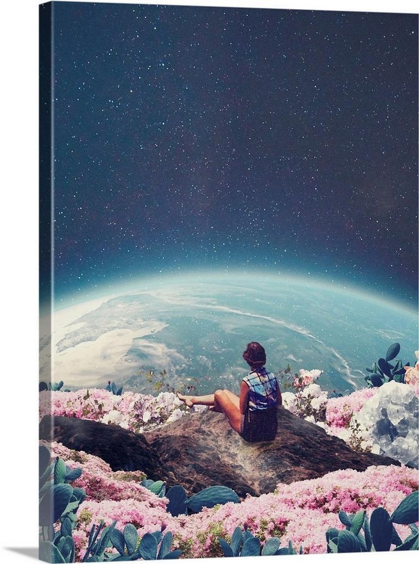 My World Blossomed When I Loved You – Surreal Floral Canvas Reproduction: My World Blossomed When I Loved You – Surreal Floral Canvas Reproduction Add a touch of poetic beauty to your space with *My World Blossomed When I Loved You* by Frank Moth, a vibrant digital colla