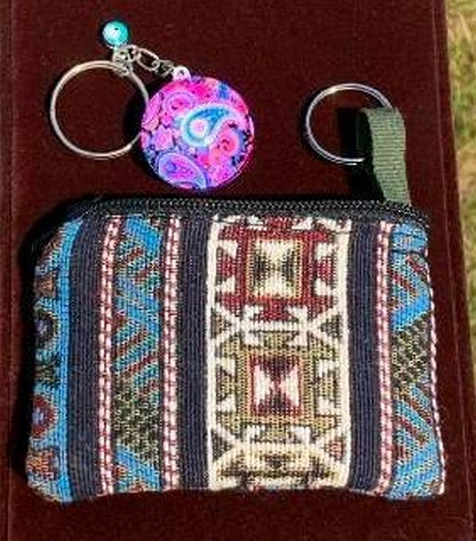 Double-Sided Floral & Patterned Keychain - 5