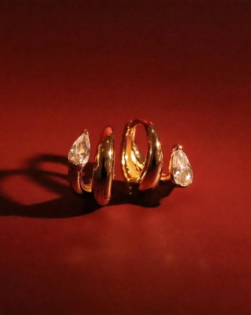 Golden Dewdrop Huggies - 5