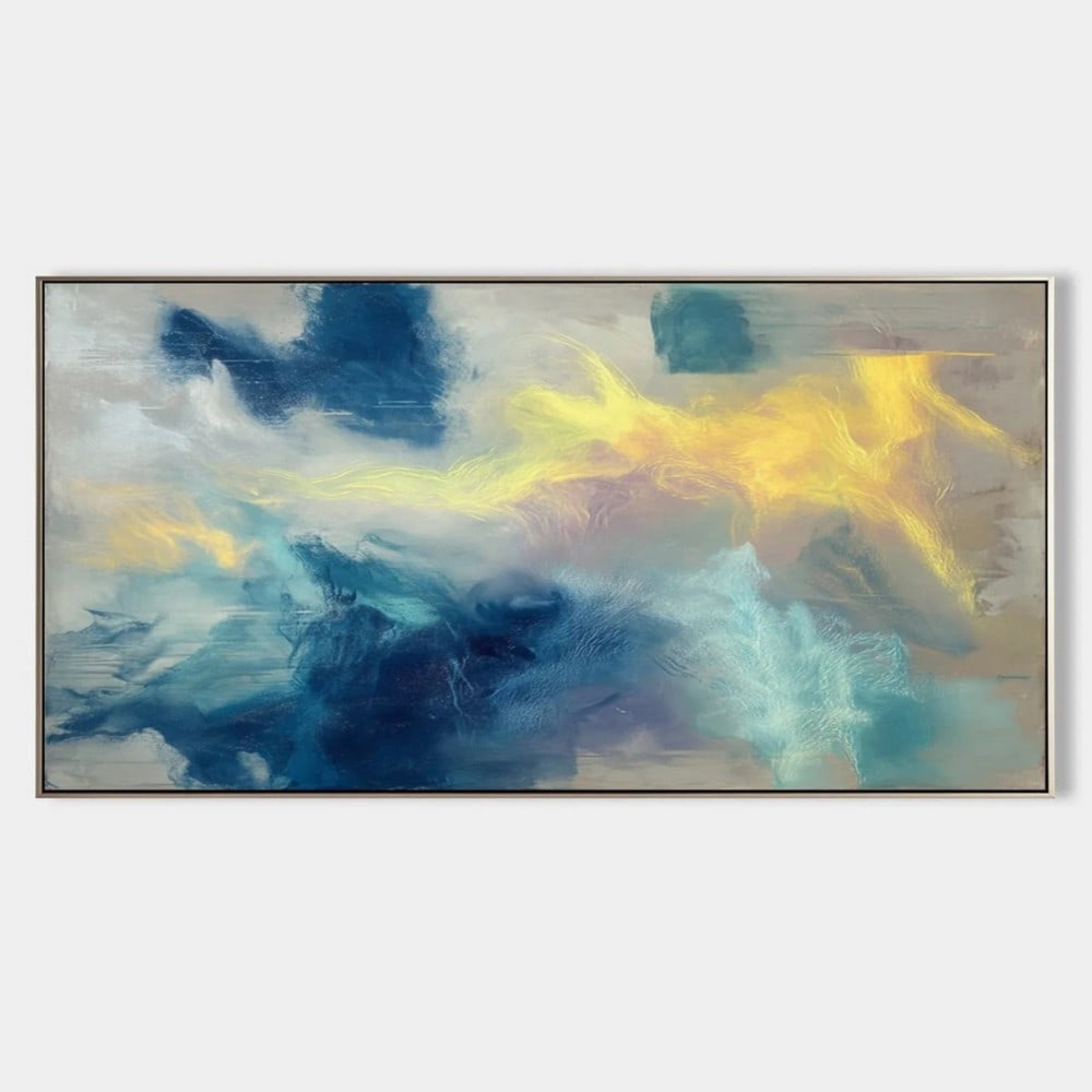 Ethereal Drift Abstract Canvas Painting: Ethereal Drift Abstract Canvas Painting Celebrate the quiet power of movement and color with Ethereal Drift, an abstract canvas painting inspired by flowing light and atmospheric depth. Soft layers of