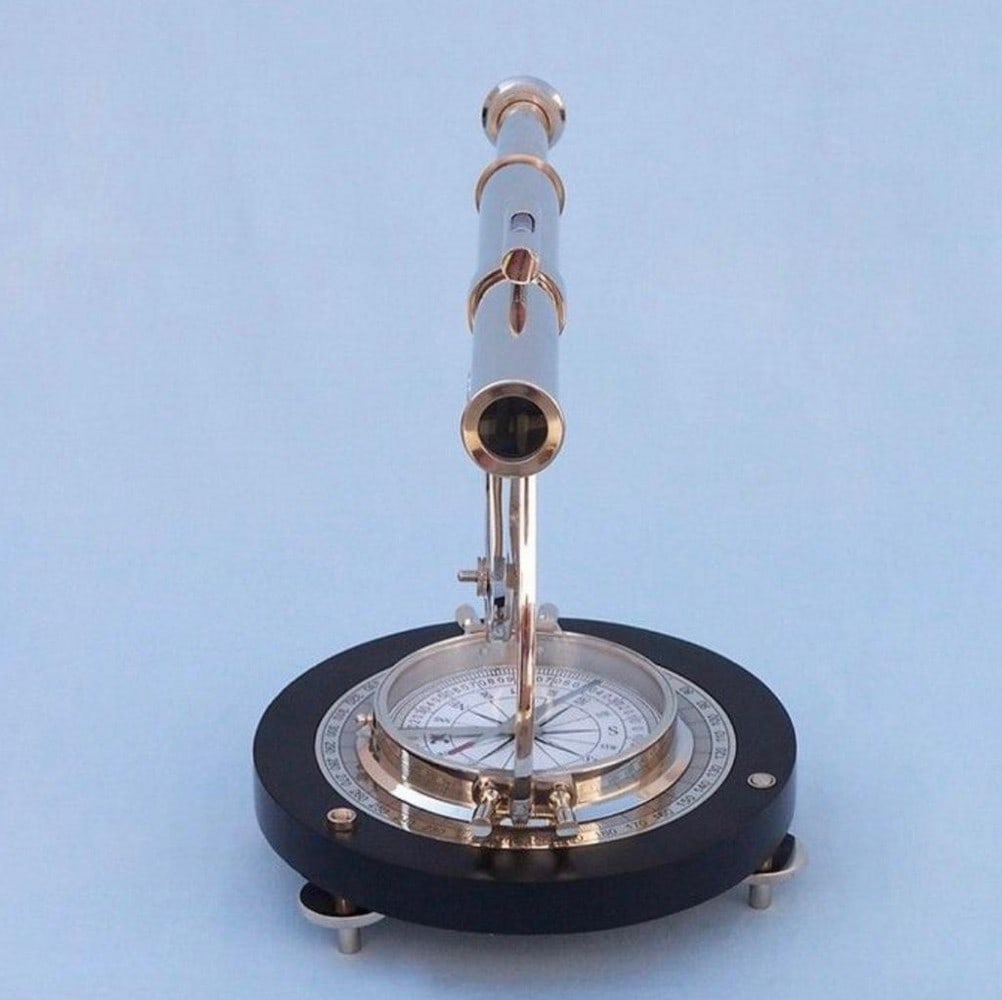 Chrome Alidade 14" Compass - 2