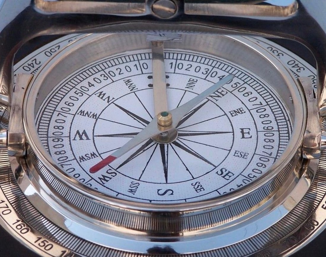 Chrome Alidade 14" Compass - 4